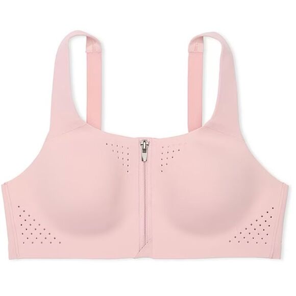 🔥Victoria's Secret Pink Zip-Front Sports Bra with Racerback Sz 36D New - Picture 3 of 6